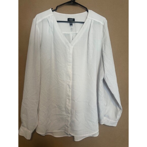 Jones New York Tops - Jones NY White Blouse - Women's long sleeve XL